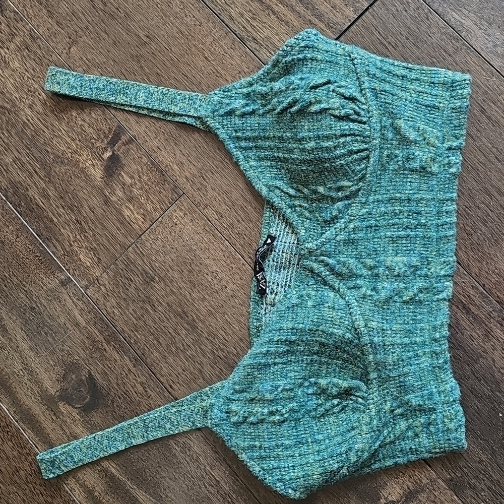 Zara Green Ribbed Knit Bralette Coord Set (Bralette ONLY) Size Medium NWT - Picture 6 of 10